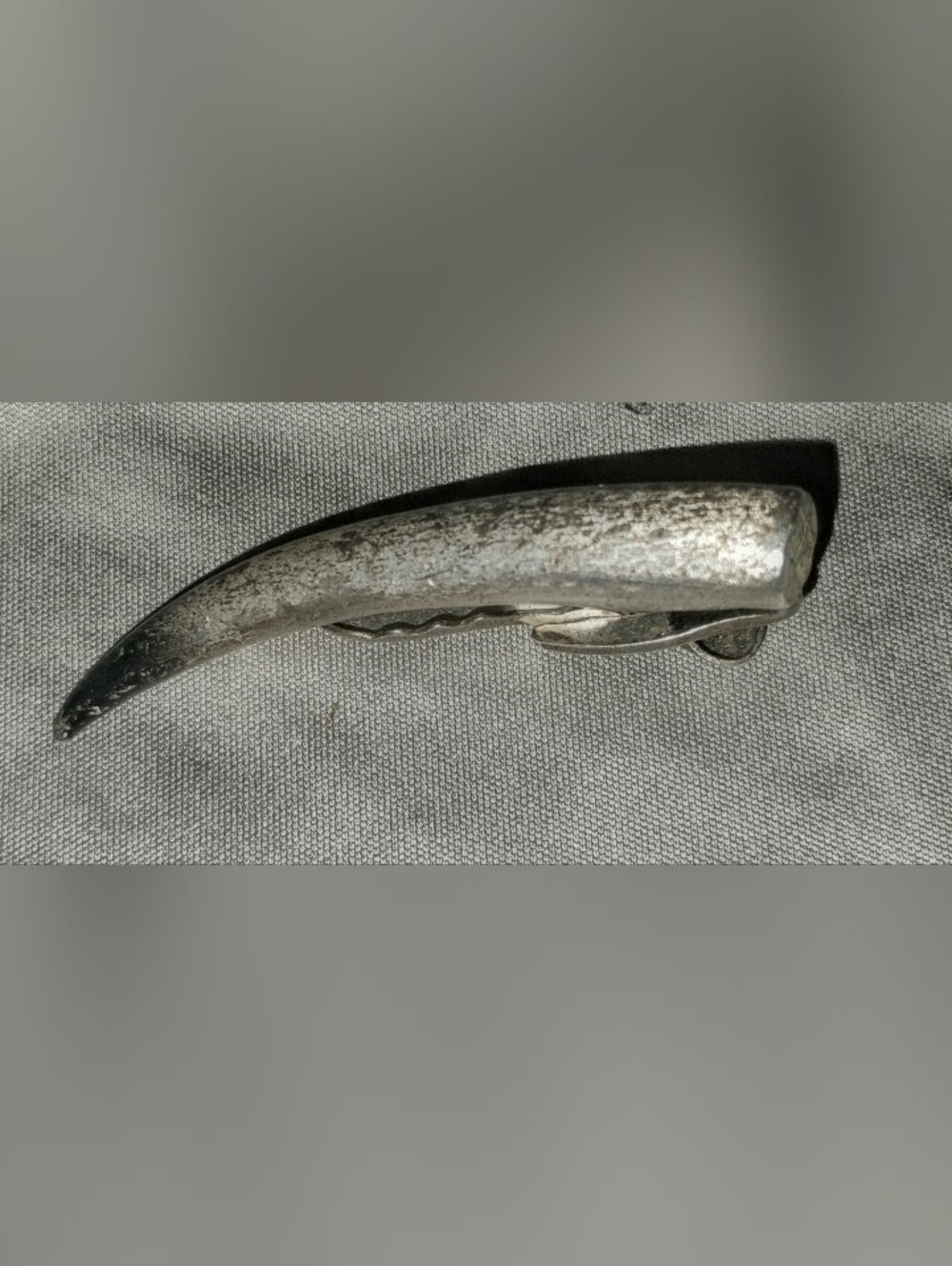 Vintage Hickok USA Horn/ Claw Tie Clip Mid Century Men's Accessory